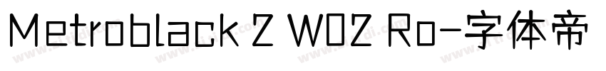 Metroblack 2 W02 Ro字体转换